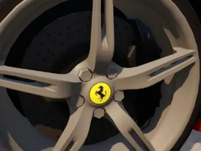 Red sport cat Low-poly 3D model