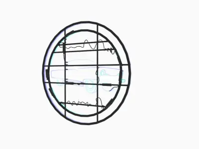 car design neon sign lamp 3D model