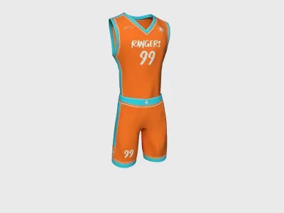 Basketball Fantasy Team Rangers Uniform - Character Design Low-poly 3D model
