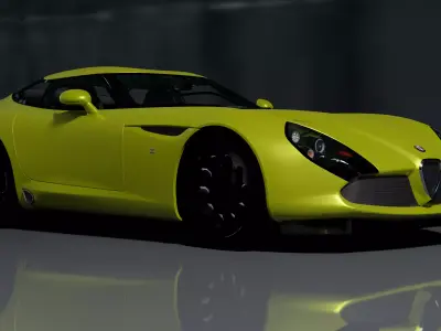 Alfa Romeo TZ3 Stradale Zagato Low-poly 3D model