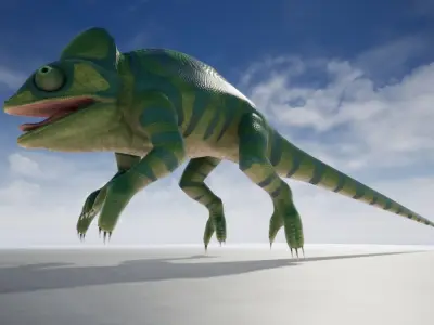 3D Chameleon Low-poly 3D model