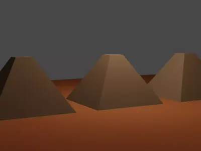 3D Pyramid Simple Low-poly 3D model