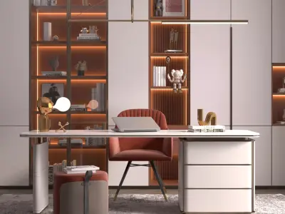 Modern Luxury Home Office 3D model
