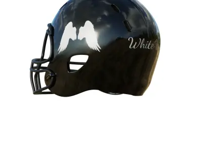 American Footbal Helmet 04 Low-poly 3D model