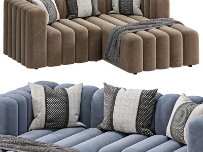 Langham 2 Piece Sectional Sofa Artesanos 3D model