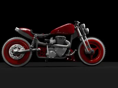 1 to 24 scale custom motorcycle 3D print model by aileen-as007