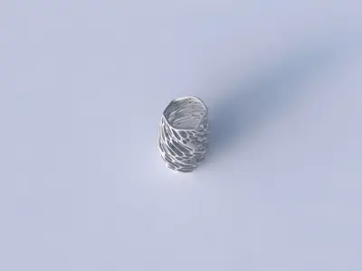 Vase twisted arc hexagon with twisted organic lattice 3D print model