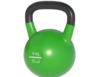 Kettle Bells 3 Colors Low-poly 3D model