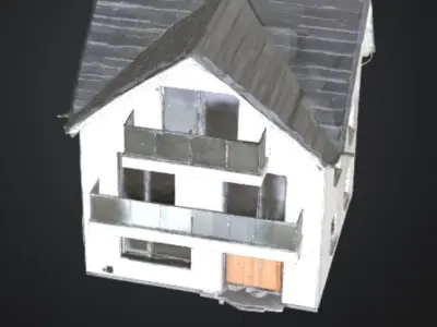 Modern twostory luxury villa  FBX OBJ 3mf texture 3D model