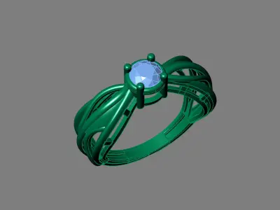 Rings for Women Womens Rings Stone Ring Ready STL 3DM Models  3D print model 10