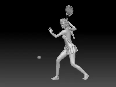 TENNIS PLAYER GIRL 3 3D print model