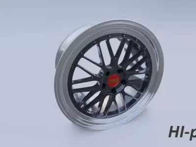 BBS LM rim Low-poly 3D model