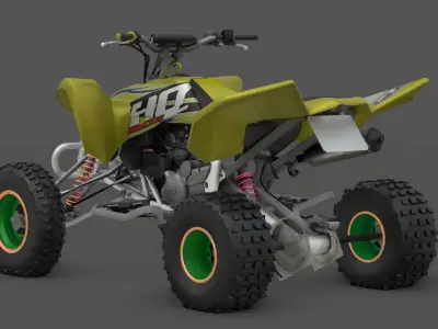  Dakumoto 450 Racing Street Bike 3D Model Low-poly 3D model