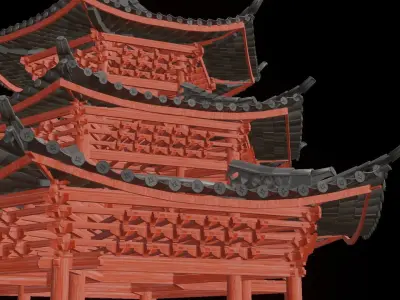 Chinese pavilion 3D model