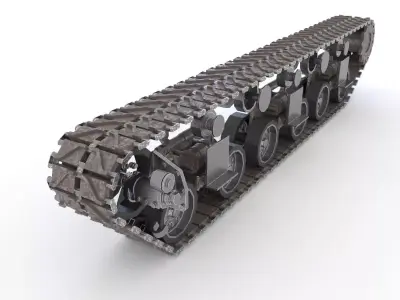 Tank tracks GMC M40  3D model