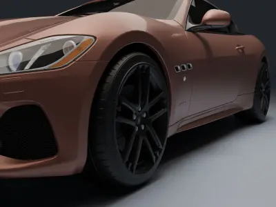 Maserati GranCabrio Low-poly 3D model