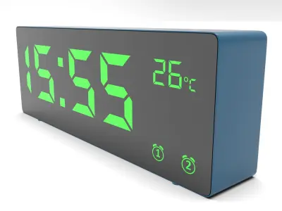 CLOCK  BLUE GREEN Low-poly 3D model