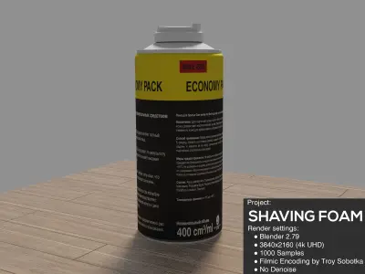 Shaving cream Free low-poly 3D model