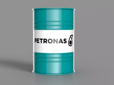 Realistic Petronas Oil Barrel 3D Model Low-poly 3D model