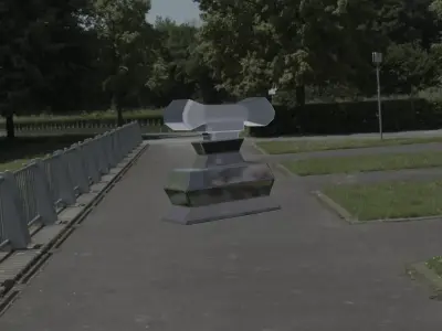 Rose Cap Perfume Bottle  Luxury 3D Model 3D model