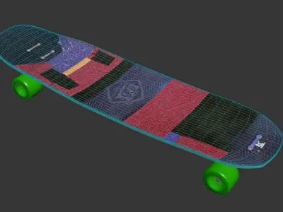 Skate Longboard Photorealisic  3D model