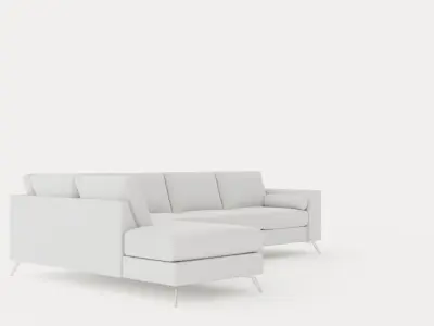 Ocean Luxury 4 Seater Sofa With Chaise Lounge Left Low-poly 3D model