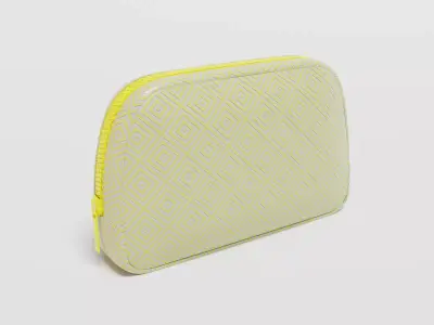 Yellow geometric pattern purse 3D model