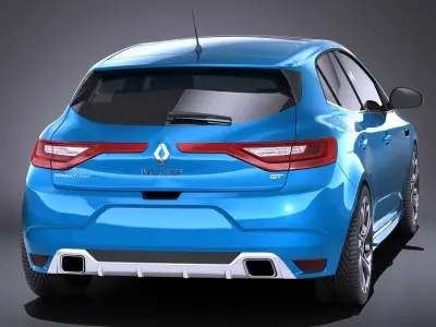 Renault Megane GT 2016 VRAY 3D model