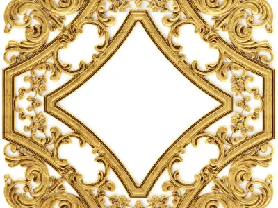 stucco collection ceiling rosette 3D model