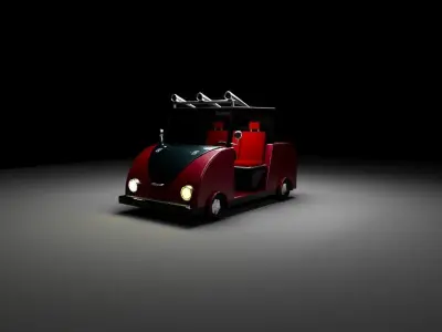 Low Poly Car 3D model get