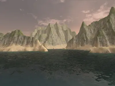 Open World Map Free low-poly 3D model