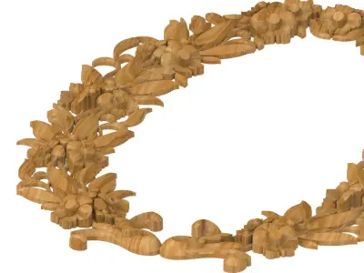 Carved picture frame STL 3D model 47