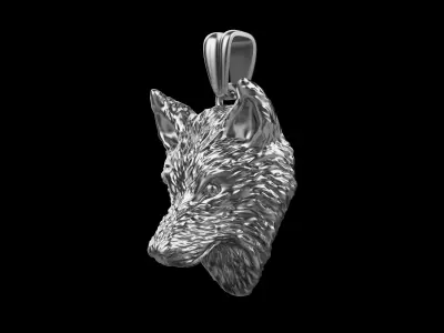 Wolf Pendant N71 3D print model