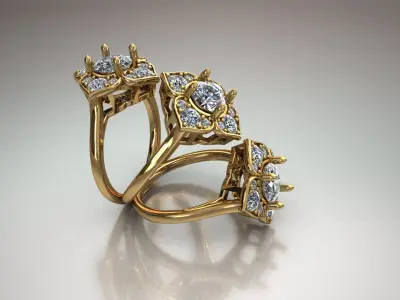 engagement rings  3D print model