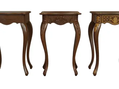 Classic side table 500 Low-poly 3D model