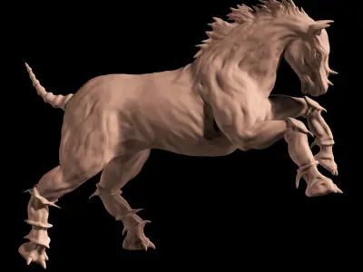Fantasy Horse - detailed 3D model