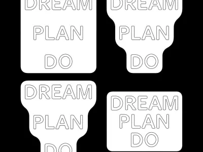 Dream Plan Do Neon Signs 3D model