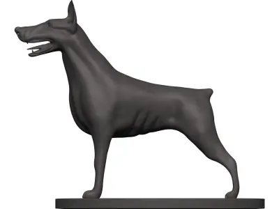 Doberman figurine 3D model
