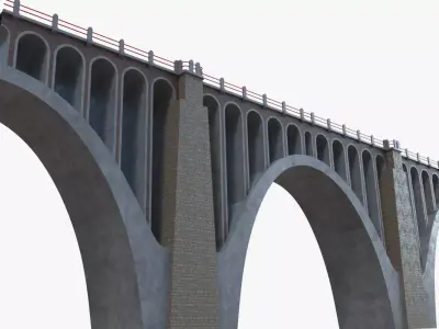 Road bridge segment 3D model