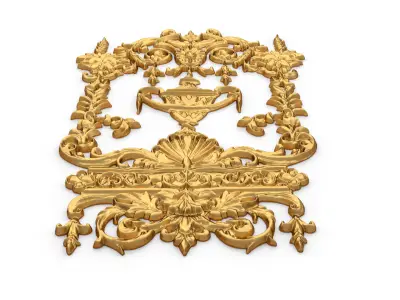 Classic decor ornament carved 66 3D model
