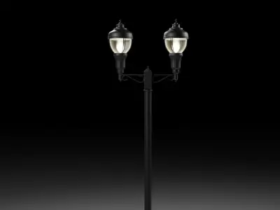 City Streetlight Decor High Poly 3D model