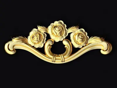 Central decor ornament for furniture 3D model 516