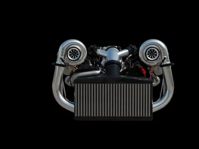V8 engine  3D model