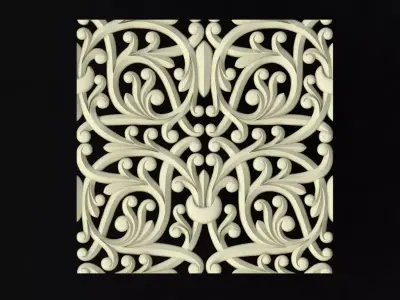 Central decor ornament for furniture 3D model 495
