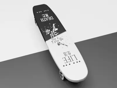 skateboard of peace Free low-poly 3D model