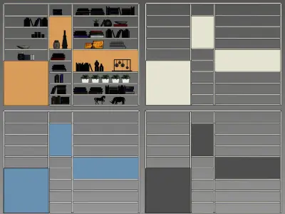 Wardrobe with decorative set 3D model