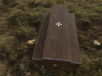 cafeteria bench 3D model