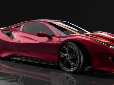 Ferrari 488 Pista 3D model