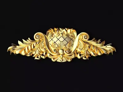 Central decor ornament for furniture 3D model 666