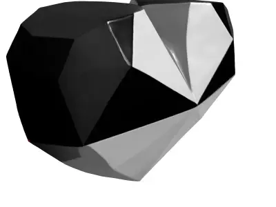 Geometric Low Poly Reflective Heart Low-poly 3D model
